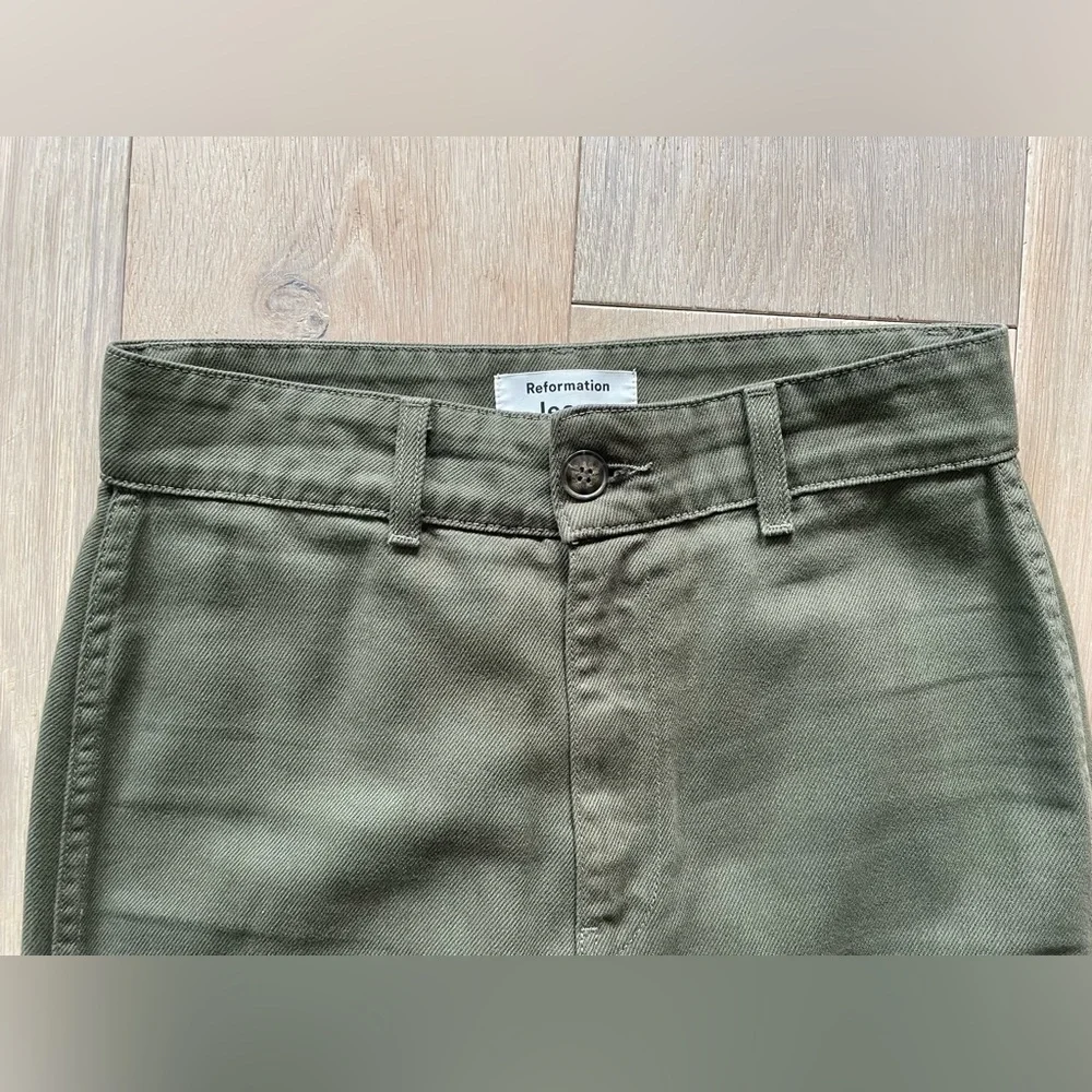 Reformation Jeans marine Jean, army green wash - size 28 - Picture 4 of 8